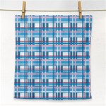 Blue plaid pattern Face Towel