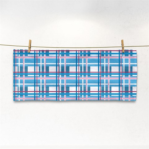 Blue plaid pattern Cosmetic Storage Cases from ArtsNow.com Front