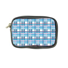 Blue plaid pattern Coin Purse from ArtsNow.com Front