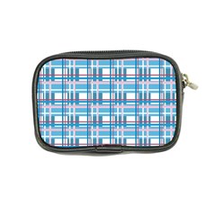 Blue plaid pattern Coin Purse from ArtsNow.com Back