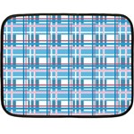 Blue plaid pattern Double Sided Fleece Blanket (Mini) 