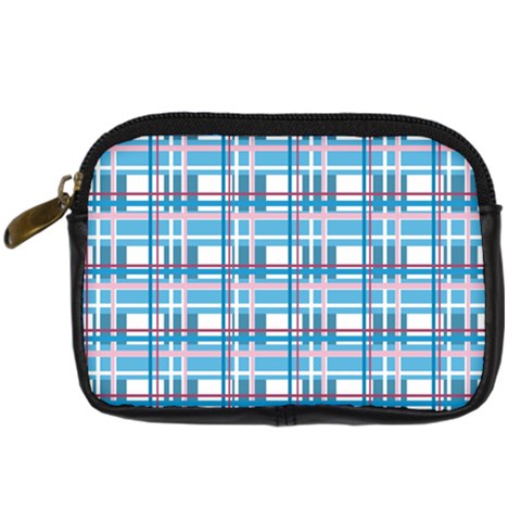 Blue plaid pattern Digital Camera Cases from ArtsNow.com Front