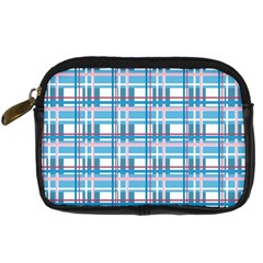 Blue plaid pattern Digital Camera Cases from ArtsNow.com Front