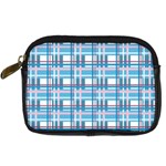 Blue plaid pattern Digital Camera Cases