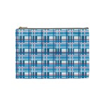 Blue plaid pattern Cosmetic Bag (Medium) 