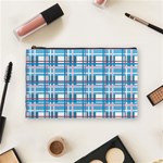 Blue plaid pattern Cosmetic Bag (Medium) 