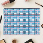 Blue plaid pattern Cosmetic Bag (XL)