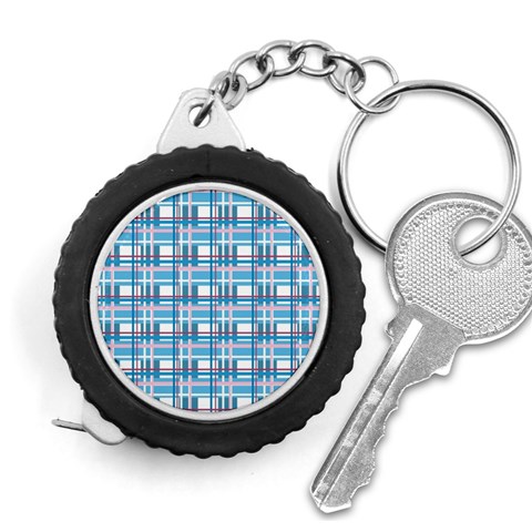 Blue plaid pattern Measuring Tapes from ArtsNow.com Front