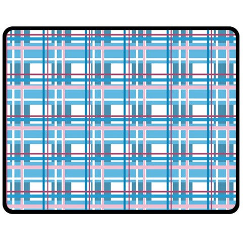 Blue plaid pattern Fleece Blanket (Medium)  from ArtsNow.com 60 x50  Blanket Front