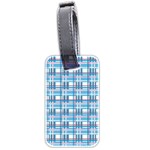 Blue plaid pattern Luggage Tags (Two Sides)