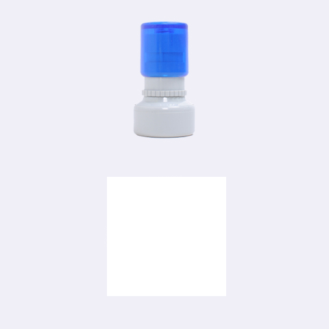 Blue plaid pattern Rubber Round Stamps (Small) from ArtsNow.com 1.12 x1.12  Stamp