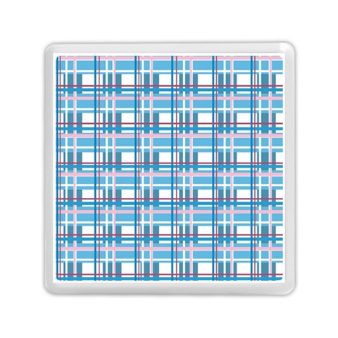 Blue plaid pattern Memory Card Reader (Square)  from ArtsNow.com Front