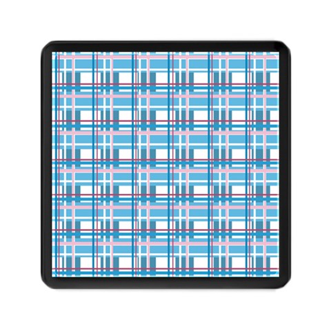 Blue plaid pattern Memory Card Reader (Square)  from ArtsNow.com Front