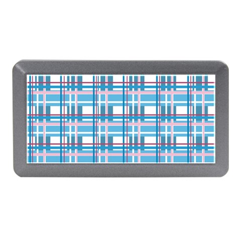 Blue plaid pattern Memory Card Reader (Mini) from ArtsNow.com Front
