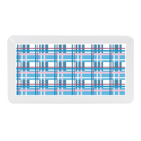 Blue plaid pattern Memory Card Reader (Mini) from ArtsNow.com Front