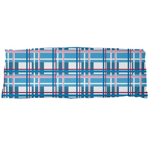 Blue plaid pattern Body Pillow Case Dakimakura (Two Sides) from ArtsNow.com Front