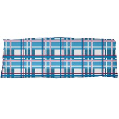 Blue plaid pattern Body Pillow Case Dakimakura (Two Sides) from ArtsNow.com Back