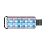 Blue plaid pattern Portable USB Flash (Two Sides)