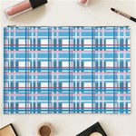 Blue plaid pattern Cosmetic Bag (XXL) 