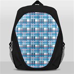 Blue plaid pattern Backpack Bag