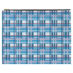 Blue plaid pattern Cosmetic Bag (XXXL) 