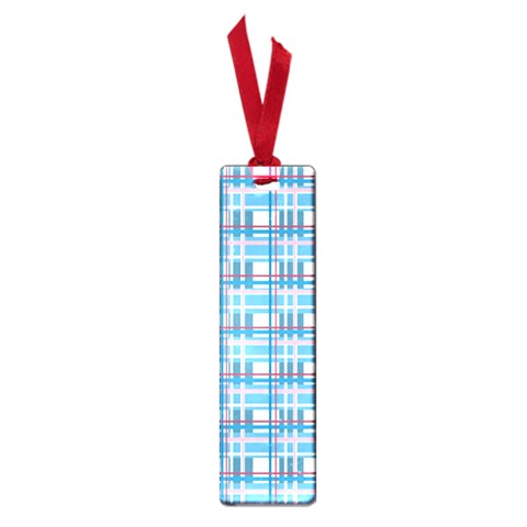 Blue plaid pattern Small Book Marks from ArtsNow.com Front
