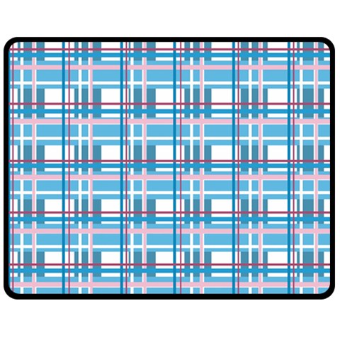 Blue plaid pattern Double Sided Fleece Blanket (Medium)  from ArtsNow.com 58.8 x47.4  Blanket Front