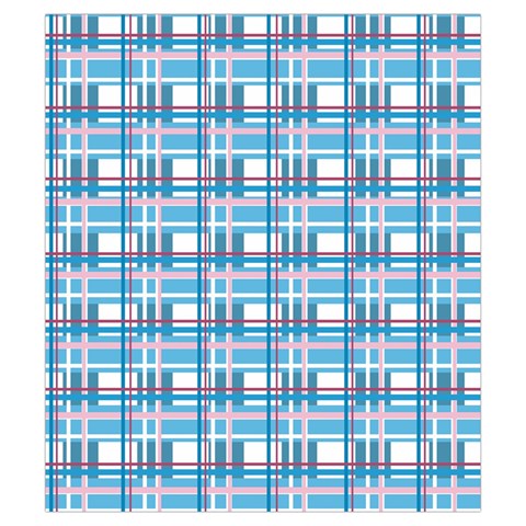 Blue plaid pattern Drawstring Pouches (Small)  from ArtsNow.com Back