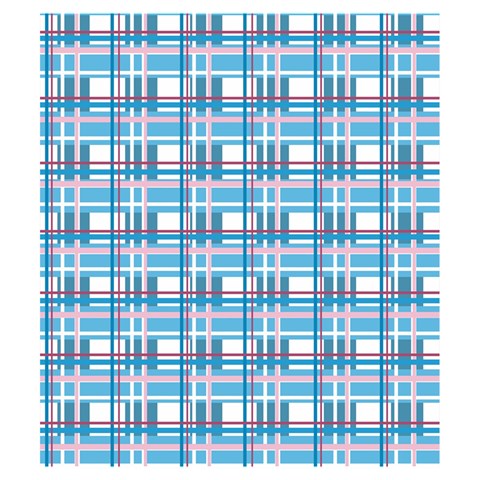 Blue plaid pattern Drawstring Pouches (Medium)  from ArtsNow.com Front