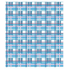 Blue plaid pattern Drawstring Pouches (Medium)  from ArtsNow.com Back