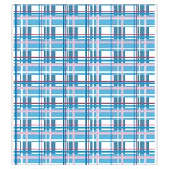 Blue plaid pattern Drawstring Pouches (Large)  from ArtsNow.com Back