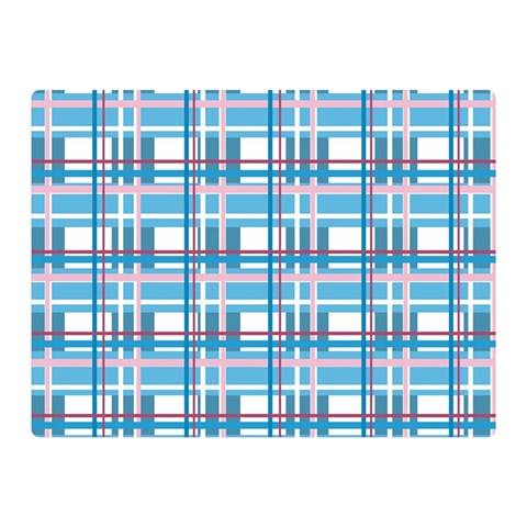 Blue plaid pattern Double Sided Flano Blanket (Mini)  from ArtsNow.com 35 x27  Blanket Front