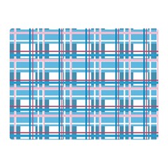 Blue plaid pattern Double Sided Flano Blanket (Mini)  from ArtsNow.com 35 x27  Blanket Front