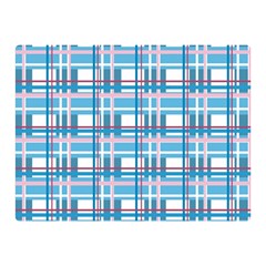 Blue plaid pattern Double Sided Flano Blanket (Mini)  from ArtsNow.com 35 x27  Blanket Front