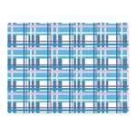 Blue plaid pattern Double Sided Flano Blanket (Mini) 