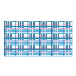 Blue plaid pattern Satin Shawl