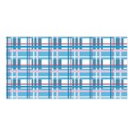 Blue plaid pattern Satin Shawl