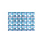 Blue plaid pattern Satin Wrap