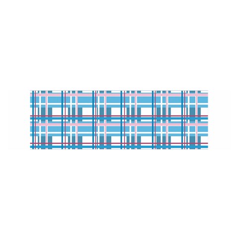 Blue plaid pattern Satin Scarf (Oblong) from ArtsNow.com Front