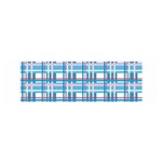 Blue plaid pattern Satin Scarf (Oblong)