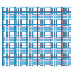 Blue plaid pattern Zipper Large Tote Bag from ArtsNow.com Back