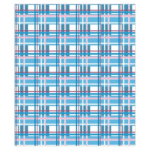 Blue plaid pattern Drawstring Pouches (XS)  from ArtsNow.com Front