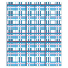 Blue plaid pattern Drawstring Pouches (XS)  from ArtsNow.com Back