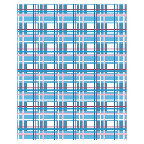 Blue plaid pattern Drawstring Pouches (Extra Large) from ArtsNow.com Front
