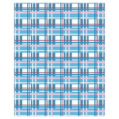 Blue plaid pattern Drawstring Pouches (Extra Large) from ArtsNow.com Back
