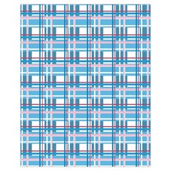 Blue plaid pattern Drawstring Pouches (Extra Large) from ArtsNow.com Back