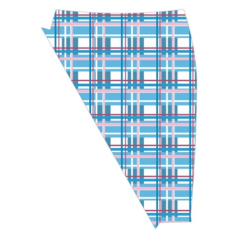 Blue plaid pattern Midi Wrap Pencil Skirt from ArtsNow.com Front Left