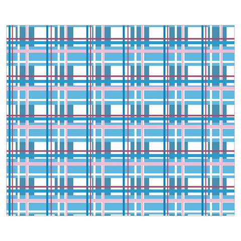Blue plaid pattern Medium Zipper Tote Bag from ArtsNow.com Front