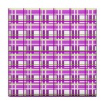Purple plaid pattern Tile Coasters