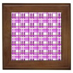 Purple plaid pattern Framed Tiles